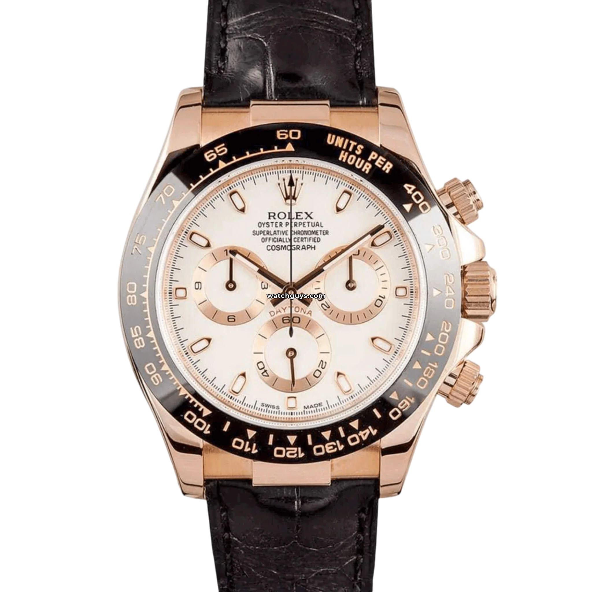 Rolex Daytona 116515 Men's Watch - 18k Rose Gold Case, Ivory Dial, Oysterflex Bracelet - Luxury Chronograph for Business & Formal Occasions