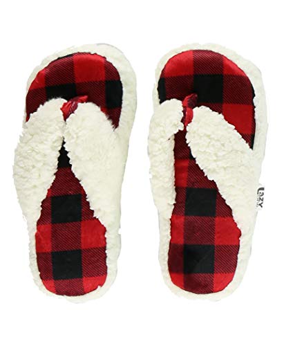 Red Plaid Spa Slipper