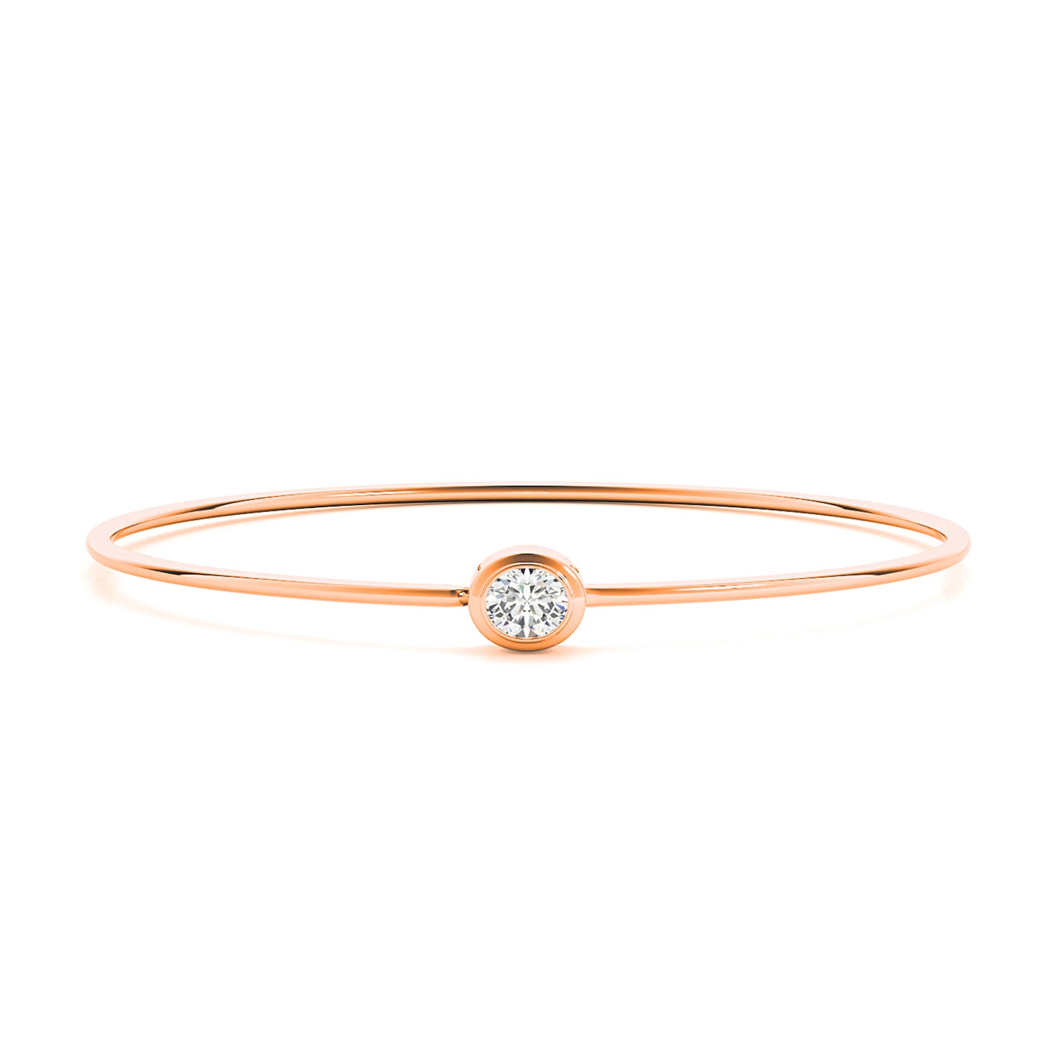 0.50 Carat Oval Diamond Tennis Bracelet - 14K Gold Bezel Setting for Women - Perfect for Weddings, Anniversaries & Special Occasions