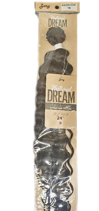 Natural Dream 24-Inch Deep Wave Human Hair Bundles – Perfect for Braids, Weaves & Protective Hairstyles