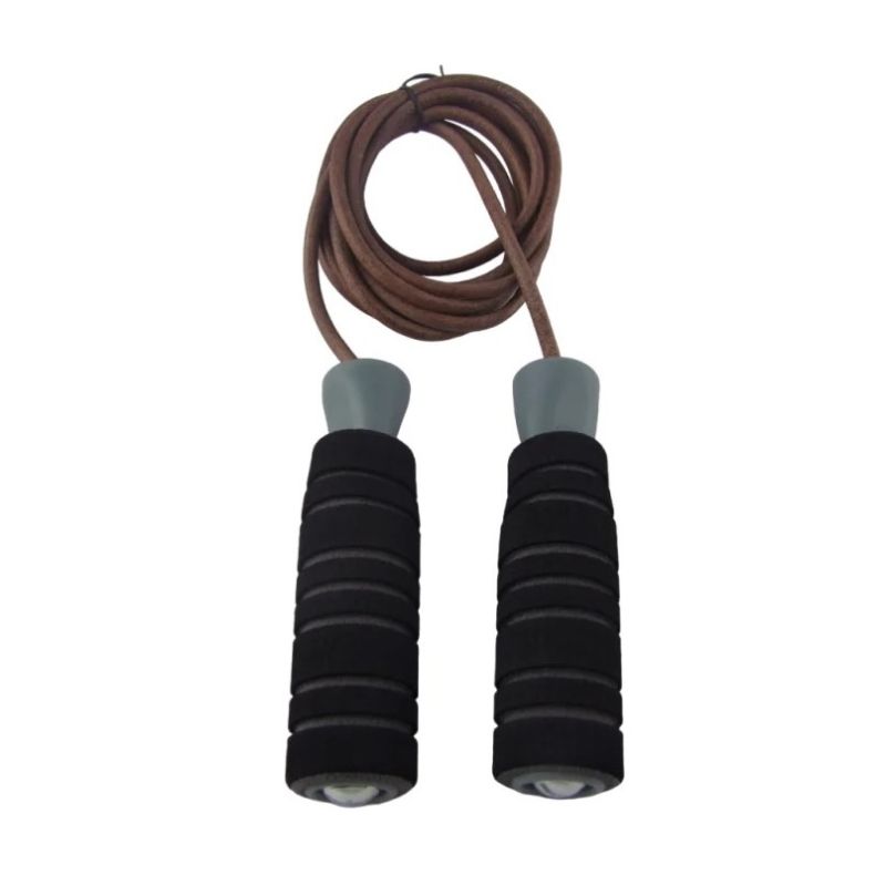 Premium Leather Jump Rope for Weight Loss & Fitness - Adjustable Speed Rope for Boxing, CrossFit, Cardio Workouts at Home/Gym