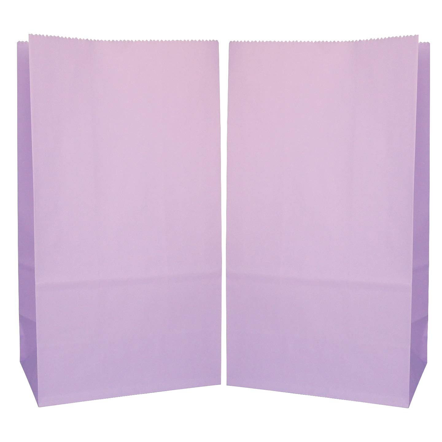 50 Pack Kraft Paper Goodie Bags - Pastel Party Favor Bags for Birthday, Easter & Theme Parties (5