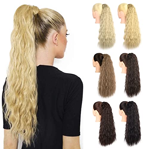Wavy Clip-in Ponytail Hair Extension - Natural Looking Synthetic Hairpiece for Volume & Length - Perfect for Parties, Weddings & Everyday Styling