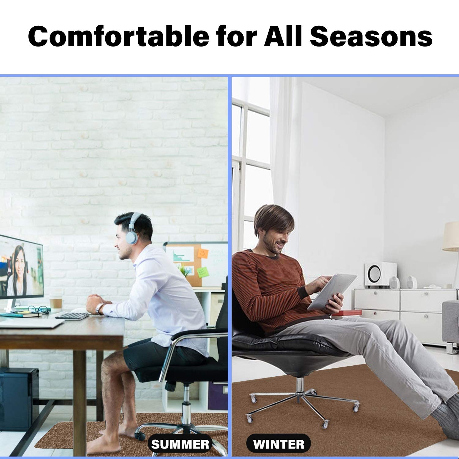 Premium Office Chair Mat for Hardwood & Tile Floors - 36