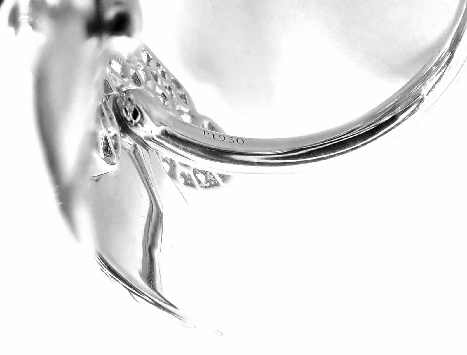 Authentic Tiffany & Co Platinum Diamond Paper Flowers Ring - Elegant Statement Jewelry for Weddings, Anniversaries & Special Occasions