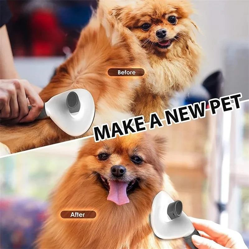Premium Pet Grooming Brush for Dogs & Cats - Gentle Deshedding & Massaging Tool for Long & Short Hair - Perfect for Home Grooming & Bonding Time