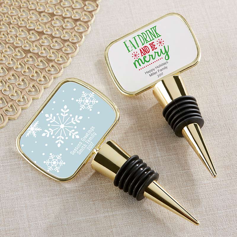Personalized Gold Bottle Stopper - Elegant Wine Accessory for Christmas, Wedding & Party Gifts - Perfect for Wine Lovers & Home Entertaining