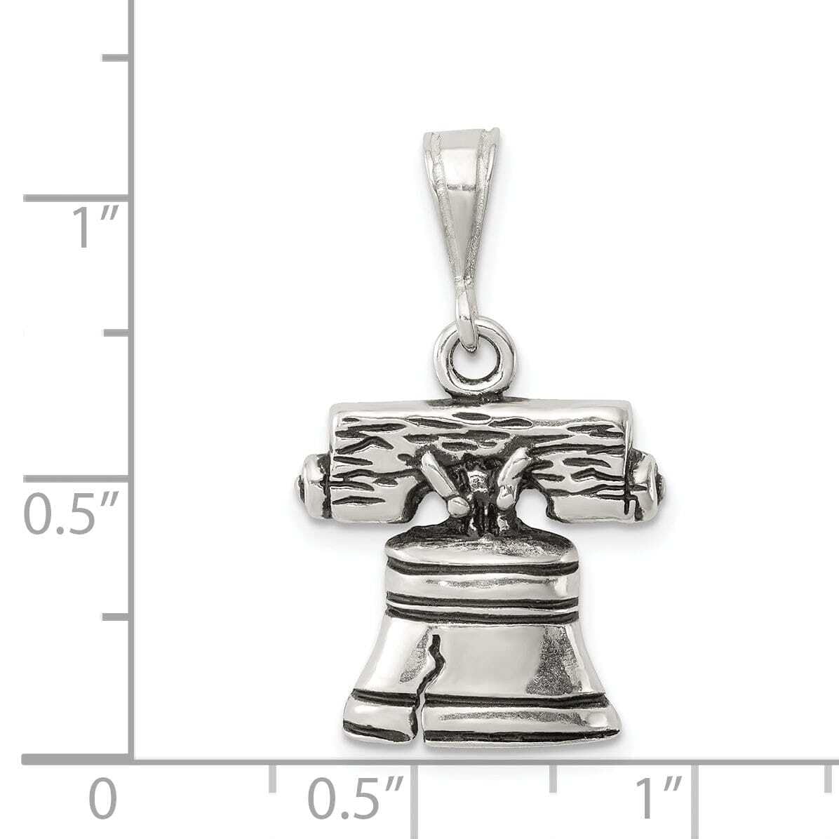 Antiqued Solid Sterling Silver Bell Charm - Handmade Jewelry for Necklaces, Bracelets & DIY Crafting - Perfect for Gifts, Boho Style & Vintage Lovers
