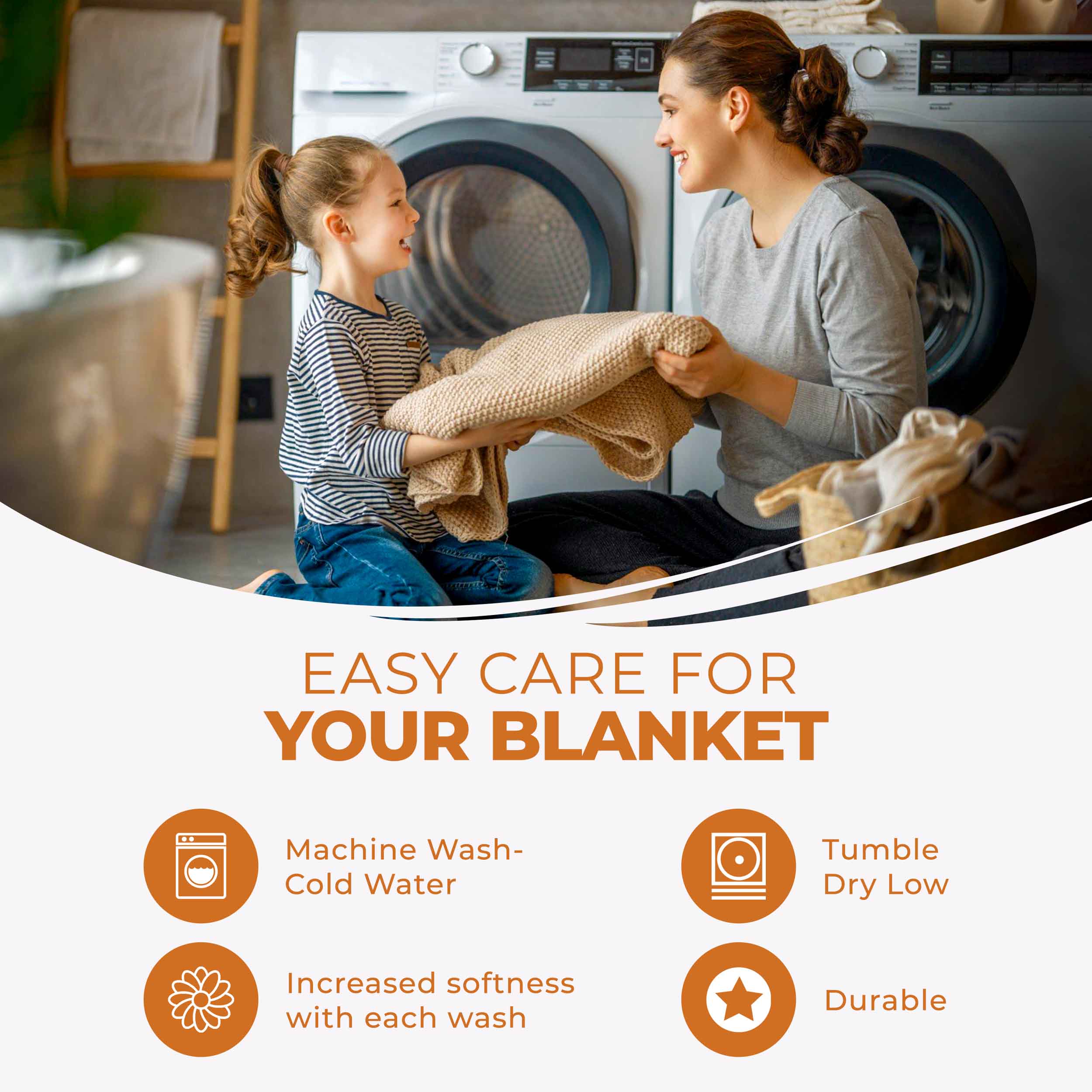 Premium Cotton All-Season Diamond Pattern Bed Blanket & Sofa Throw - Soft Cozy Blanket for Bedroom, Living Room, Travel and Gift Giving