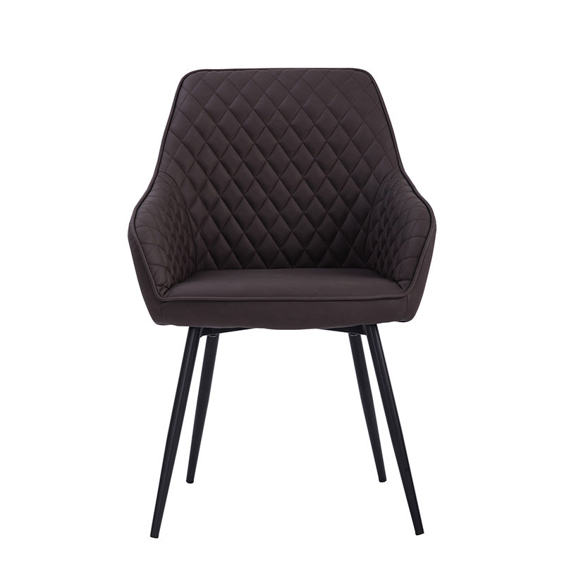 HAKON Modern Dining Chair - Brown & Black Upholstered Wooden Frame - Perfect for Kitchen, Dining Room & Office Use