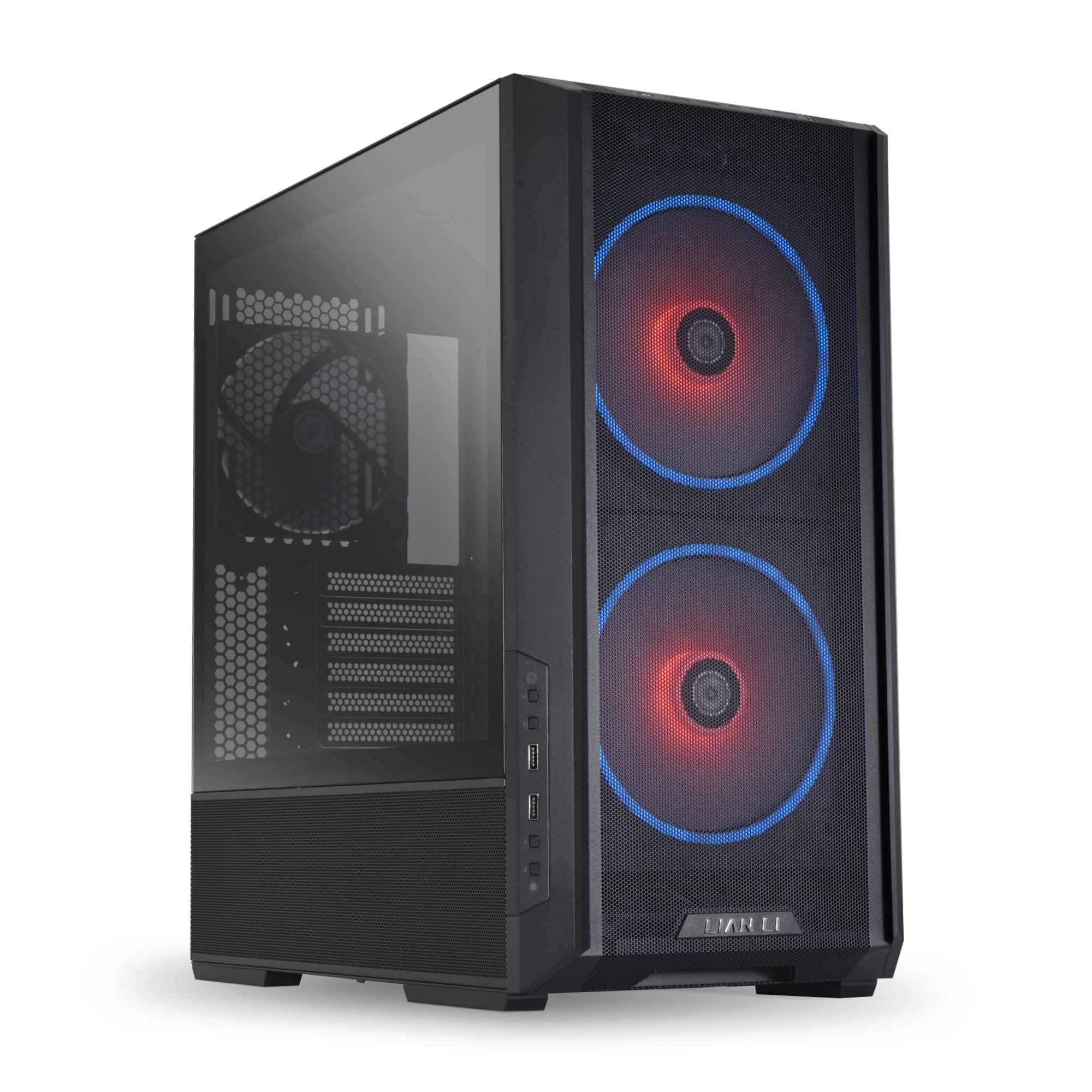Lian Li Lancool 216 Mid-Tower PC Case - High Airflow Cooling with Dual 160mm PWM Front Fans & 140mm Rear Fan - Includes Fan Controller - Supports Up to 10 Fans (LANCOOL 216RC-X Black) - Perfect for Gaming Rigs & High-Performance PC Builds