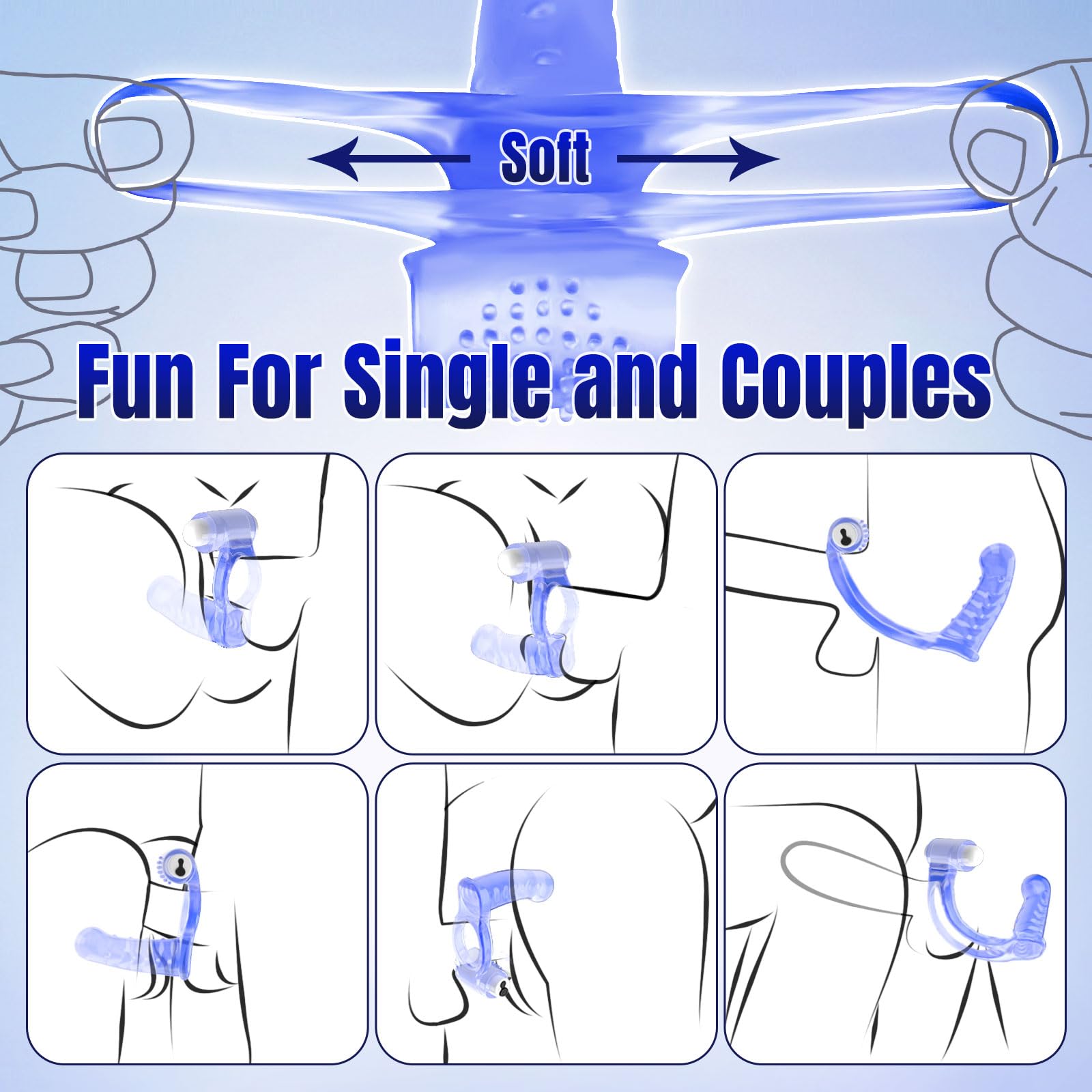 IMOTANI Double Penetration Cock Ring with Mini Bullet Vibrator - Anal Dildo Butt Plug & Prostate Massager for Men - Strap-On Adult Sex Toys for Couples Play and Solo Pleasure