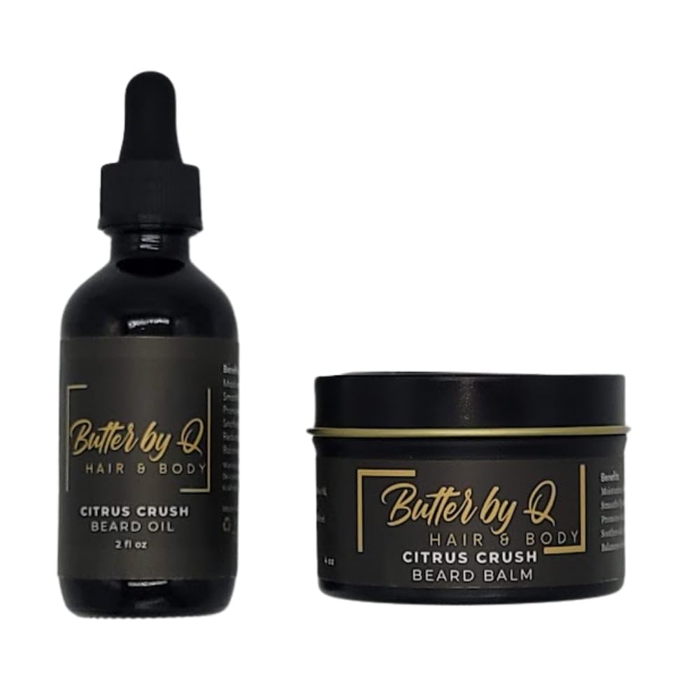 Citrus Crush Beard Balm - All-Natural Beard Growth Oil for Men, Prevents Itch & Beardruff, Moisturizes & Protects Facial Hair - Perfect for Daily Grooming & Styling