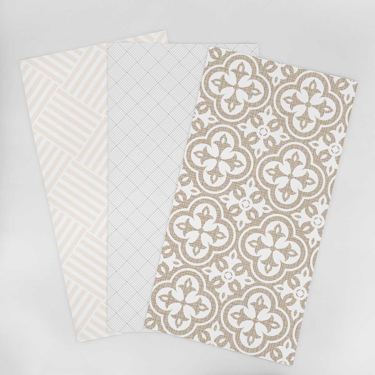 Geometric Wallpaper Samples for Kitchen - Modern Designer Selection 003 | Peel and Stick Backsplash for Home Renovation & DIY Decor