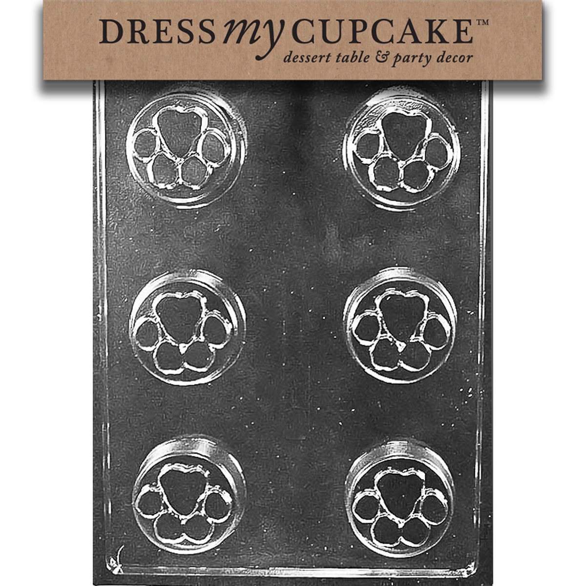 Paw Print Chocolate Candy Mold for Cupcakes & Cookies - Silicone Baking Mold for DIY Desserts, Party Treats, and Holiday Baking