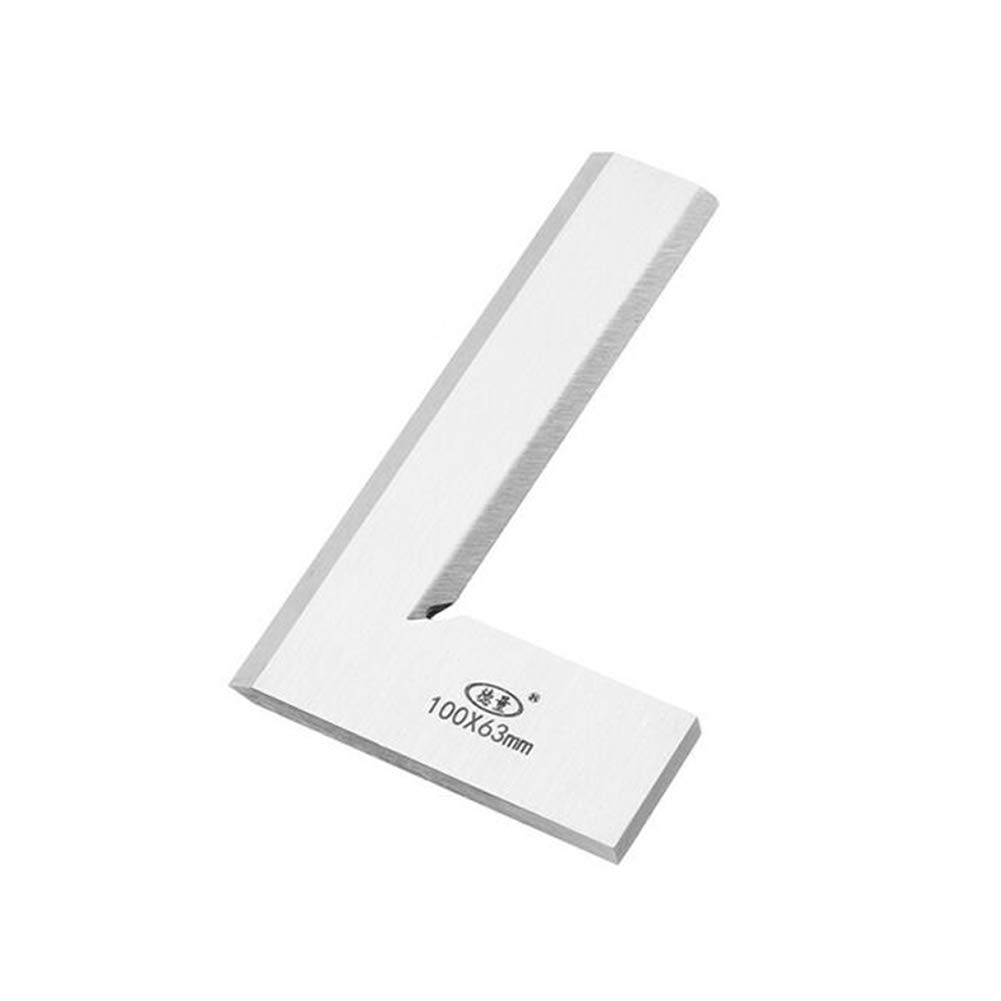 Precision 90 Degree Right Angle Ruler - 100×63mm Machinist Square Edge Measuring Tool for Engineers & Metalworkers - Perfect for Woodworking, Metal Fabrication & DIY Projects