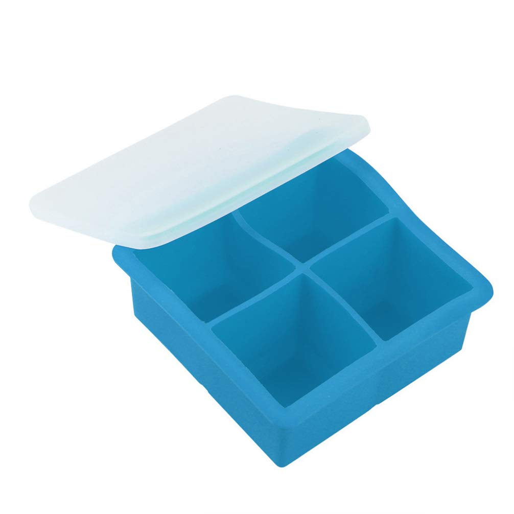 DOITOOL 2-Pack Silicone Ice Cube Trays with Lids - Reusable Freezer Ice Molds for Perfect Cubes, Jelly, Soap, Fruit Puree, Ice Cream & Egg Bites - Ideal for Cocktails, Baby Food & Party Snacks
