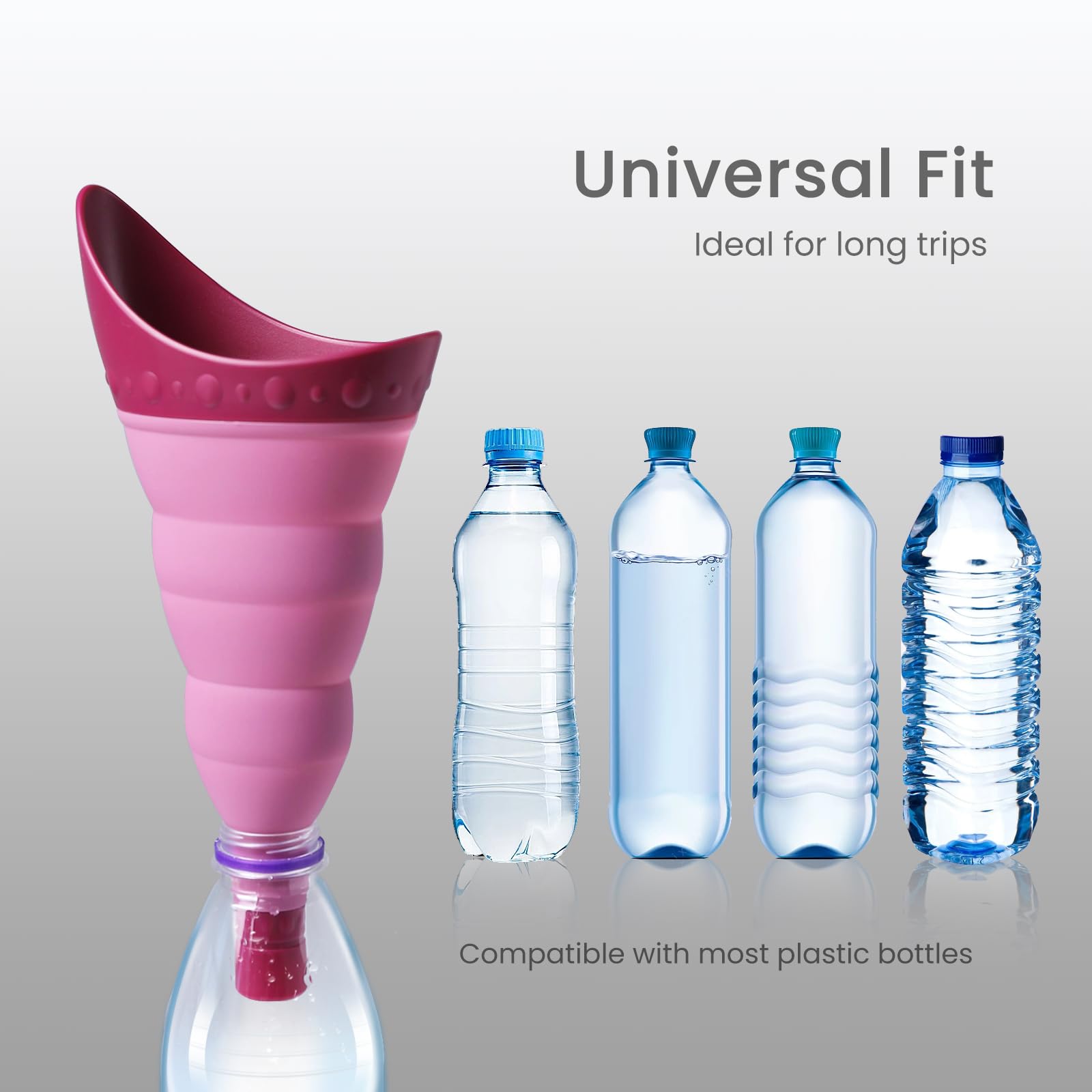 Foldable Female Urinal Device - Portable SheWee Pee Funnel for Women Travel, Stand to Pee Cup with Tube Case - Perfect for Camping, Hiking & Road Trips