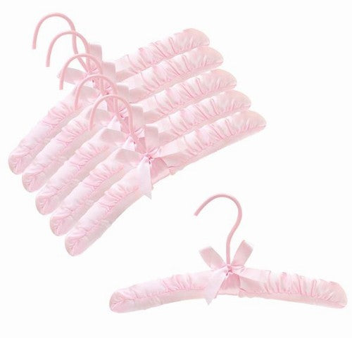 12 Pack Pink Satin Padded Hangers for Kids - Gentle on Clothes, Perfect for Dresses, Shirts & Delicate Garments - Nursery, Closet & Travel Organization Essential