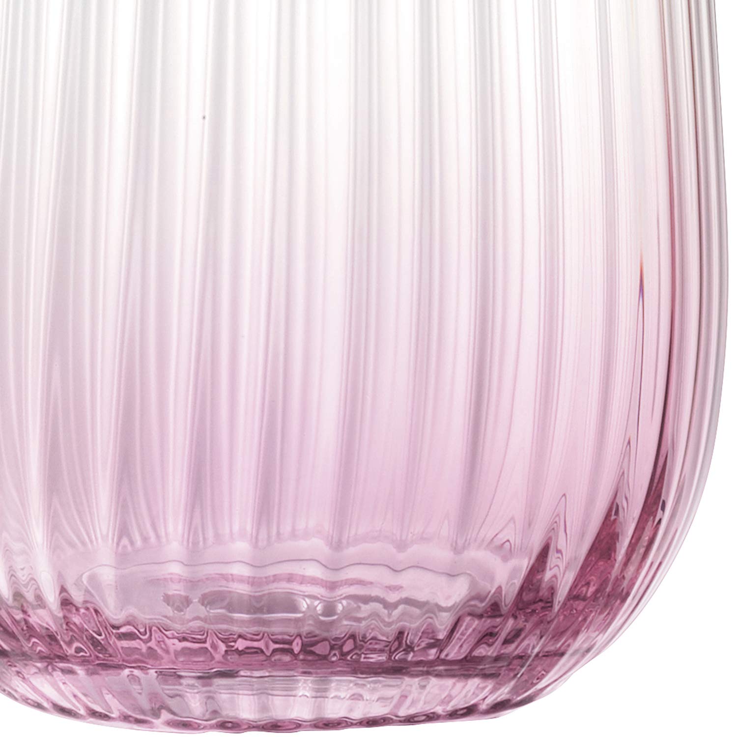 LSA International Dusk Vase - 11 Inches Tall, Pink & Grey Ceramic Flower Vase for Home Decor, Wedding Centerpiece, or Gift Idea
