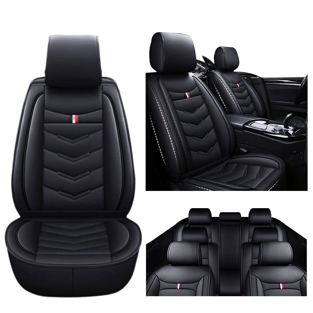 Premium Leather Car Seat Covers for Mazda MPV 1997-2006 - 7-Seat Set, Durable Waterproof & Breathable Vehicle Cushion Covers, Wear-Resistant & Odor-Free (Standard, Black) - Perfect for Road Trips, Daily Commutes & Family Protection