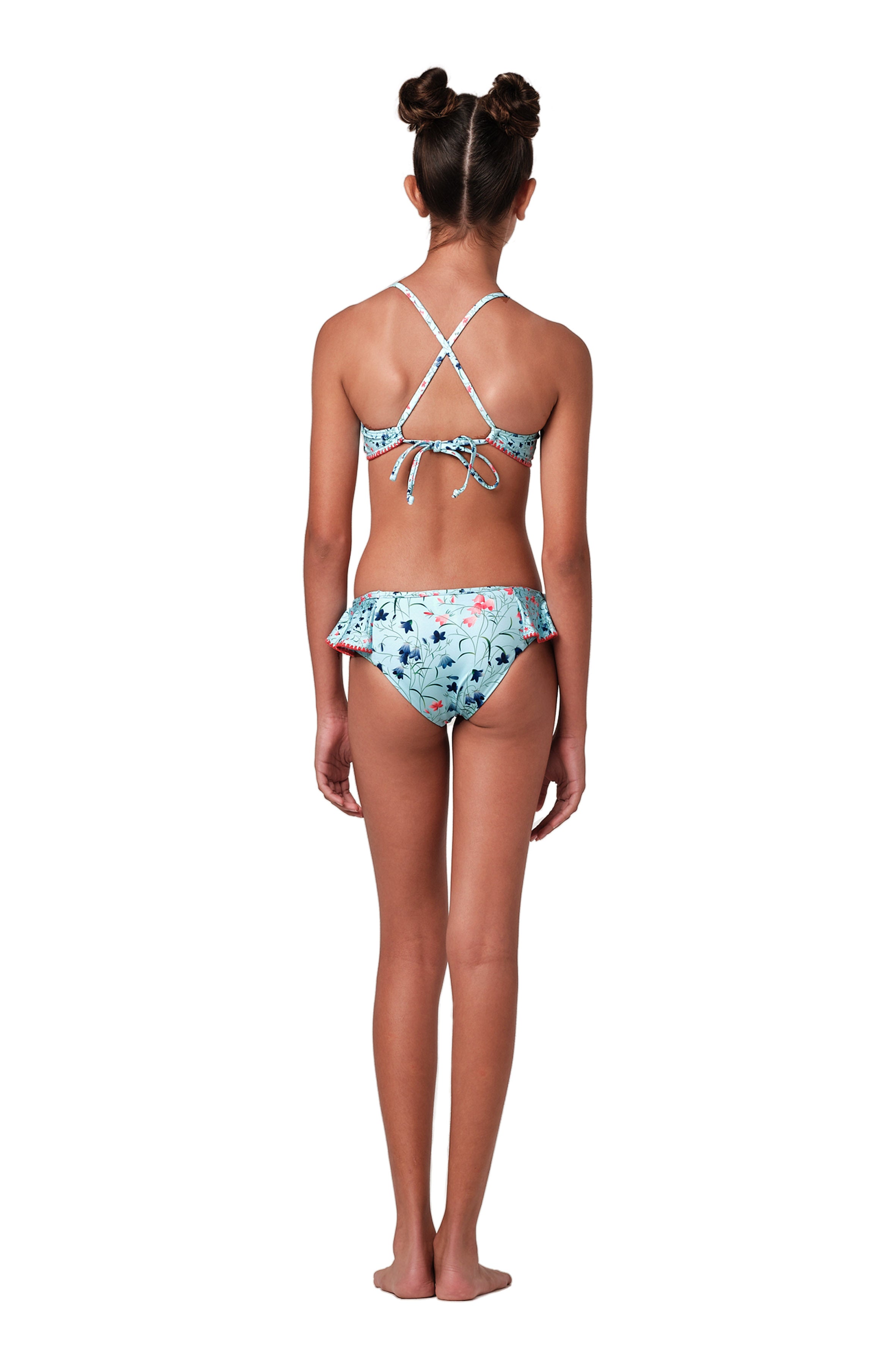 So Girl Springtime Bikini Set - Women's Floral Print Swimwear 2 Piece Bikini with Adjustable Straps | Perfect for Beach Vacation, Pool Party & Summer Getaway