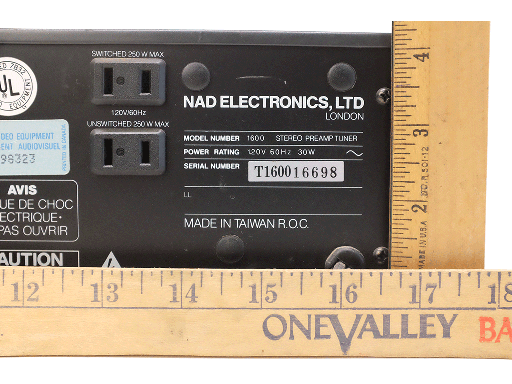 NAD 1600 Preamplifier with Tuner & MM/MC Phono Input - High-End Audio Pre Amp for Vinyl Records & Home Theater Systems - Perfect for Audiophiles & Music Enthusiasts
