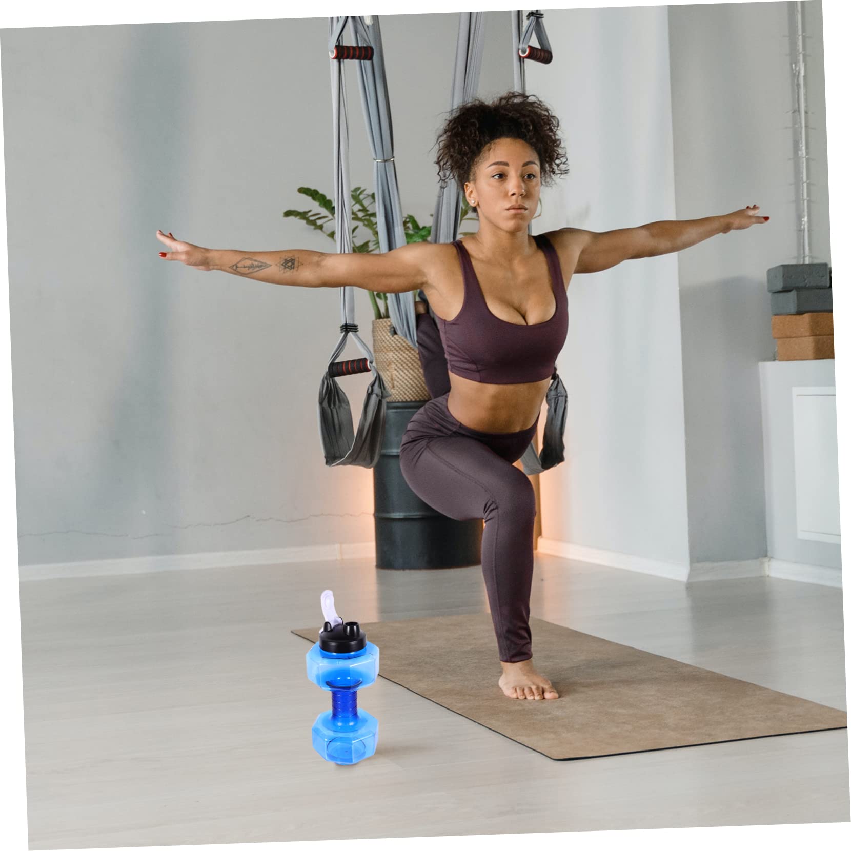 BESPORTBLE 2600ml Dumbbell Shaped Water Bottle - Leak Proof & Durable Gym Bottle for Fitness, School & Office - Perfect for Workouts, Hydration at Work & Sports Activities