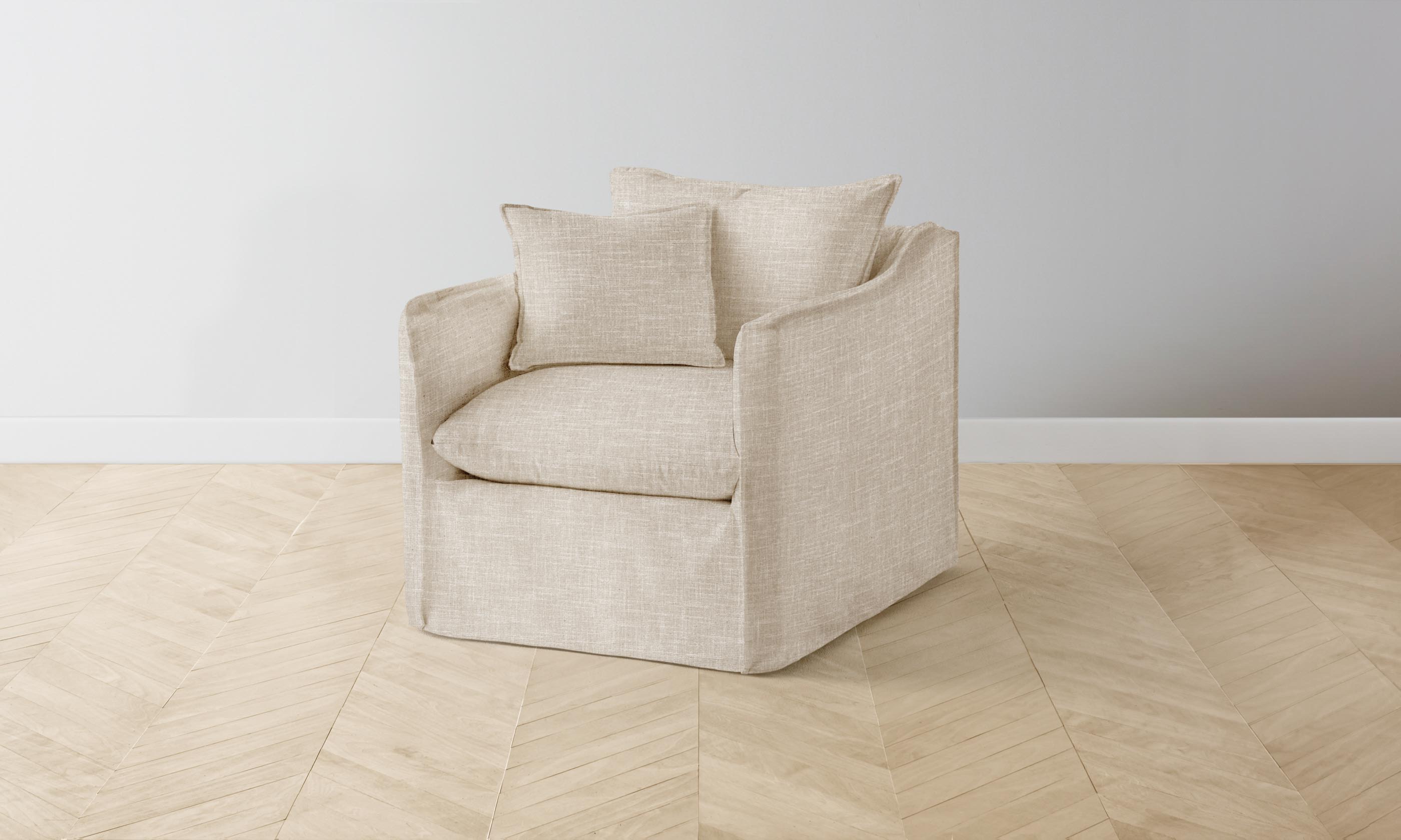 Dune Swivel Chair - Performance Woven Chenille Upholstery for Living Room, Bedroom & Office - Comfortable Modern Accent Chair with 360° Rotation