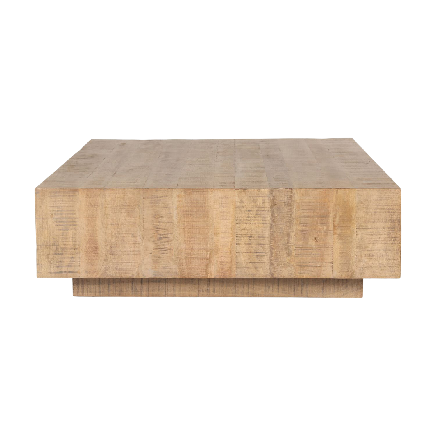 Modern Square Wood Coffee Table - Solid Oak Living Room Furniture for Small Spaces - Perfect for Home Decor, Apartments, and Cozy Gatherings