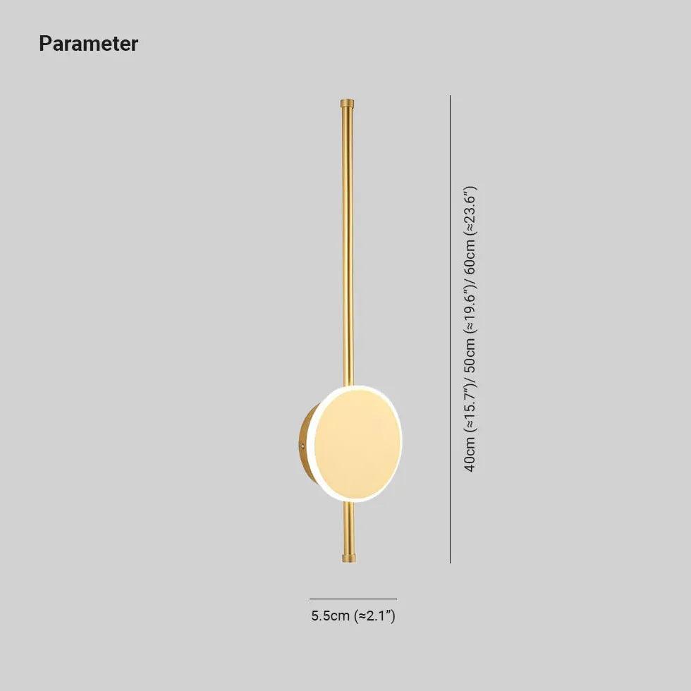 Modern Round LED Wall Lights - Vertical Design for Living Room, Bedroom, and Hallway Lighting | Energy-Efficient Indoor Wall Sconces