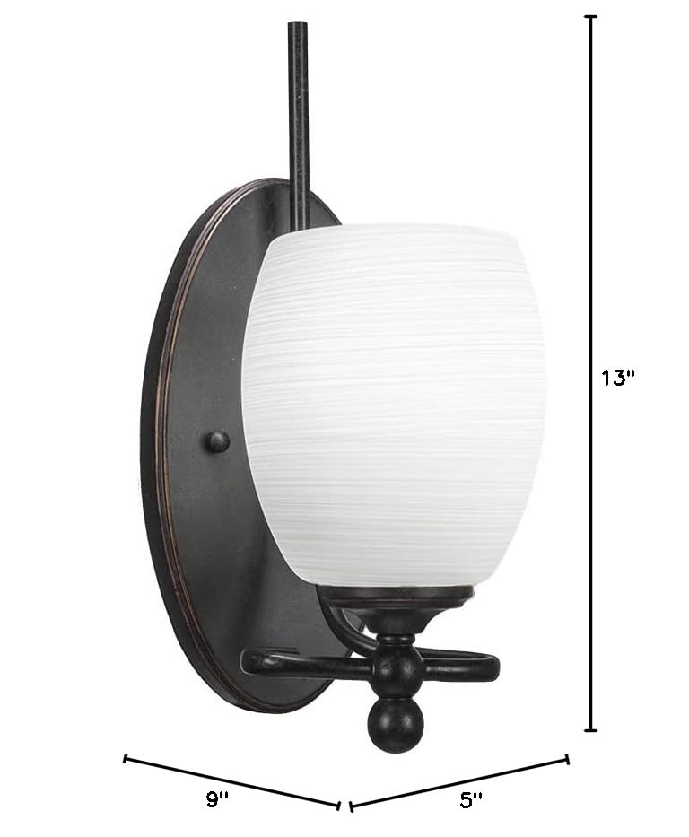 Capri 1 Light Wall Sconce in Dark Granite - Modern Matte Black Wall Light Fixture for Bedroom, Living Room & Hallway (591-DG-615)