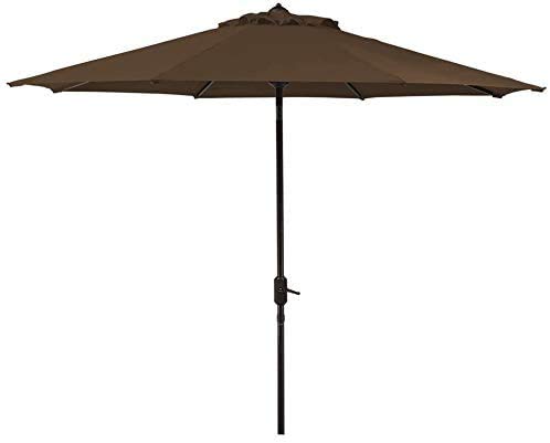 9FT Outdoor Patio Umbrella with Crank & Tilt - UPF 50+ Sun Protection Canopy for Deck, Poolside & Backyard - Waterproof & Wind-Resistant Garden Umbrella for Outdoor Dining & Relaxation