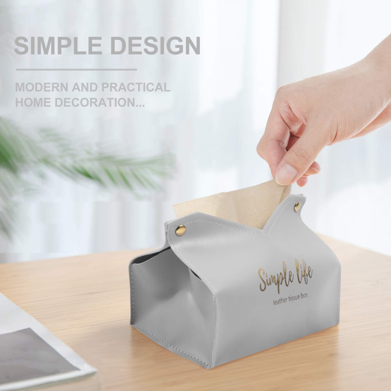NUOBESTY Leather Napkin Holder Box - Premium Tissue Storage Pouch for Paper Towels, Napkins & Tissues | Perfect for Kitchen, Dining Table, Office Desk & Bathroom Organization