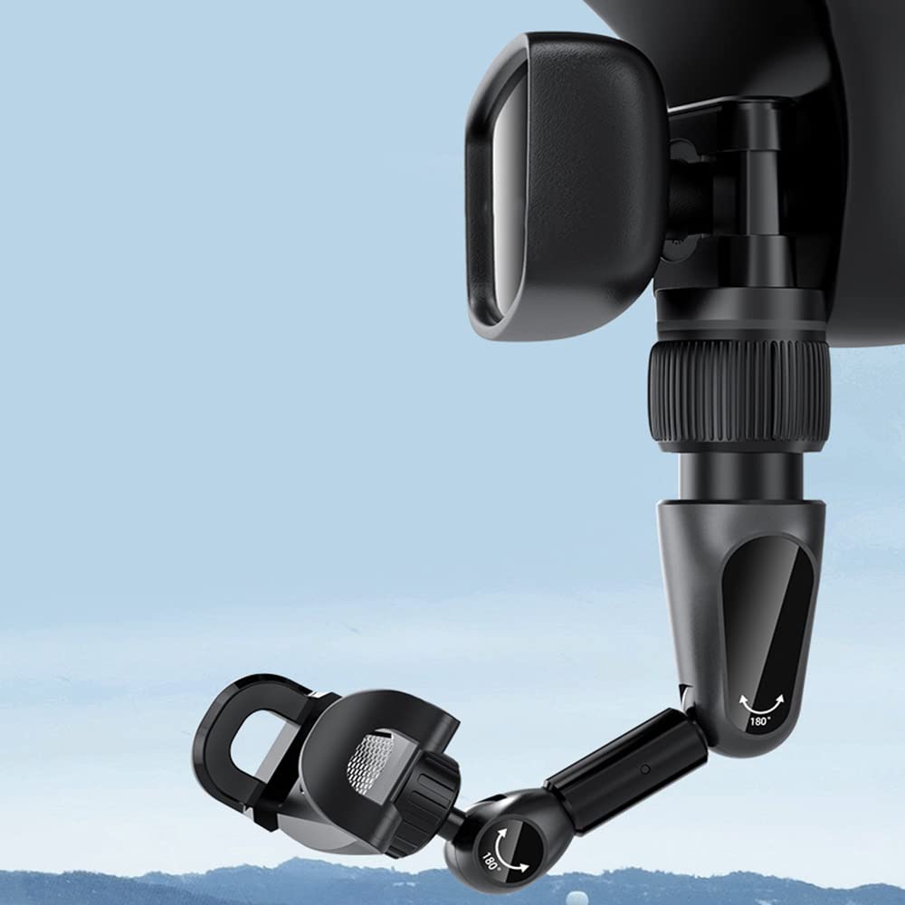 360° Rotatable & Retractable Universal Car Phone Mount - Rearview Mirror Phone Holder for iPhone & Android - Perfect for GPS Navigation, Hands-Free Calls & Ride-Sharing Drivers