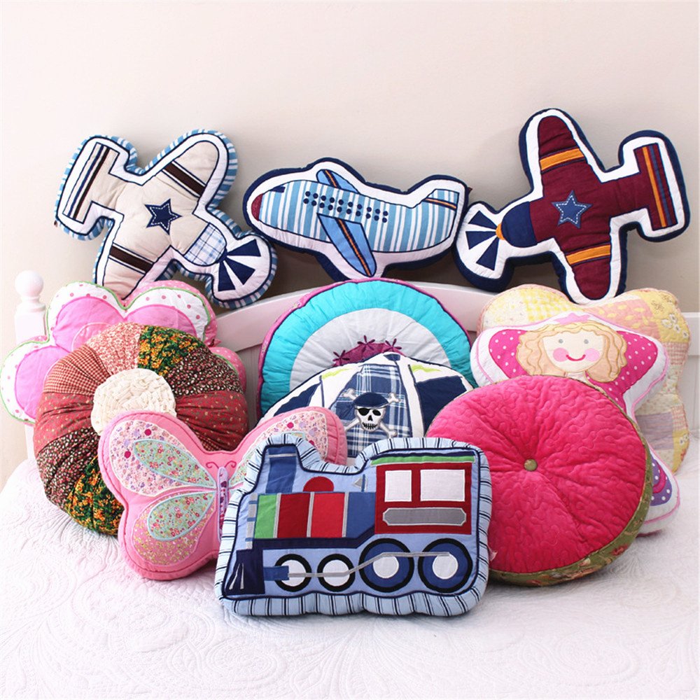 ABREEZE Airplane Pillow Sham - Soft Decorative Throw Pillow Cover for Kids Room Decor, Nursery, Boys & Girls Bedroom - Perfect for Airplane Themed Bedding & Playroom Decor