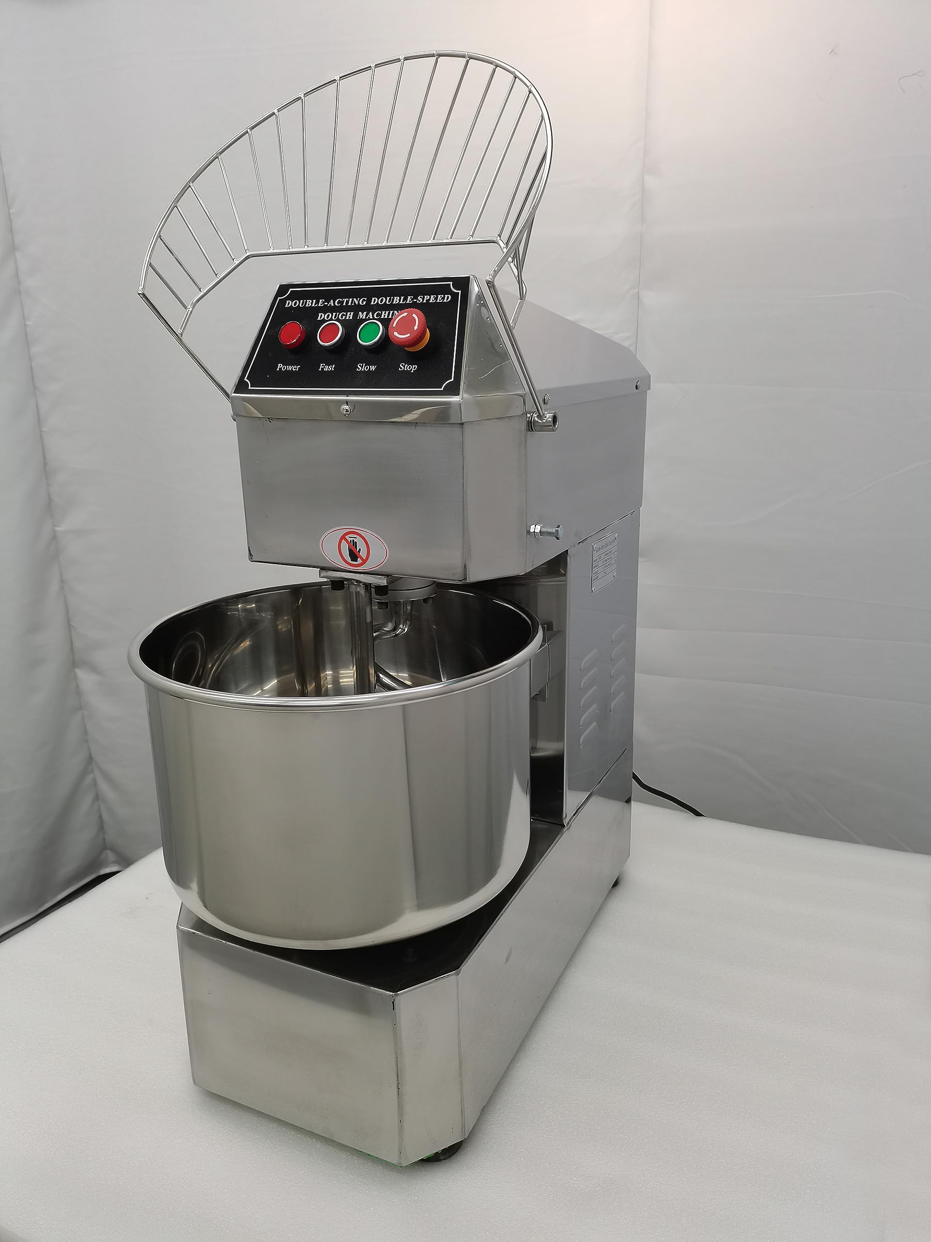 INTSUPERMAI 30L Commercial Dough Mixer - 110V Electric Food Mixer with Dual Speed & Spiral Mixing for Bakeries, Restaurants, Pizzerias - Perfect for Pizza Dough, Bread, Pastry & Cookie Making