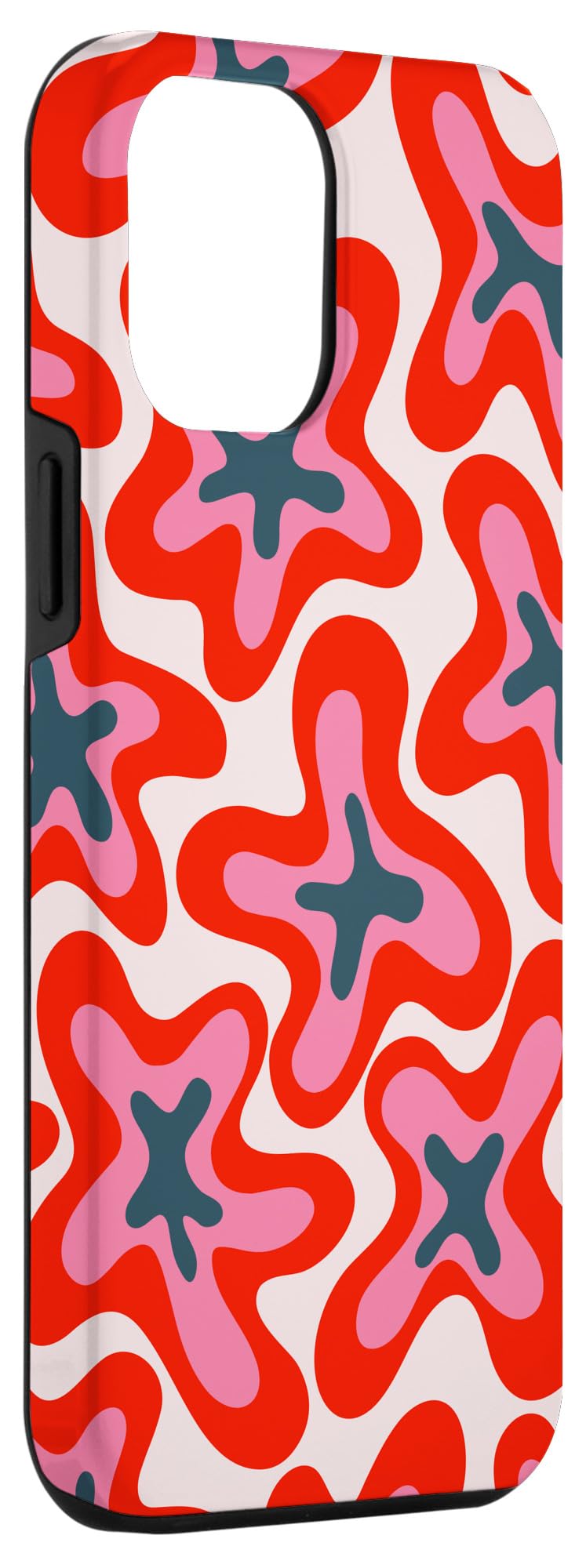 iPhone 12 Pro Max Retro Groovy Abstract 70s 80s Psychedelic Squiggle Phone Case - Perfect for Music Festivals & Vintage Lovers