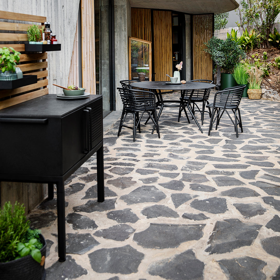 Joy Outdoor Dining Table - Round Patio Table for Garden, Backyard, and Poolside - Perfect for Outdoor Entertaining and Relaxation