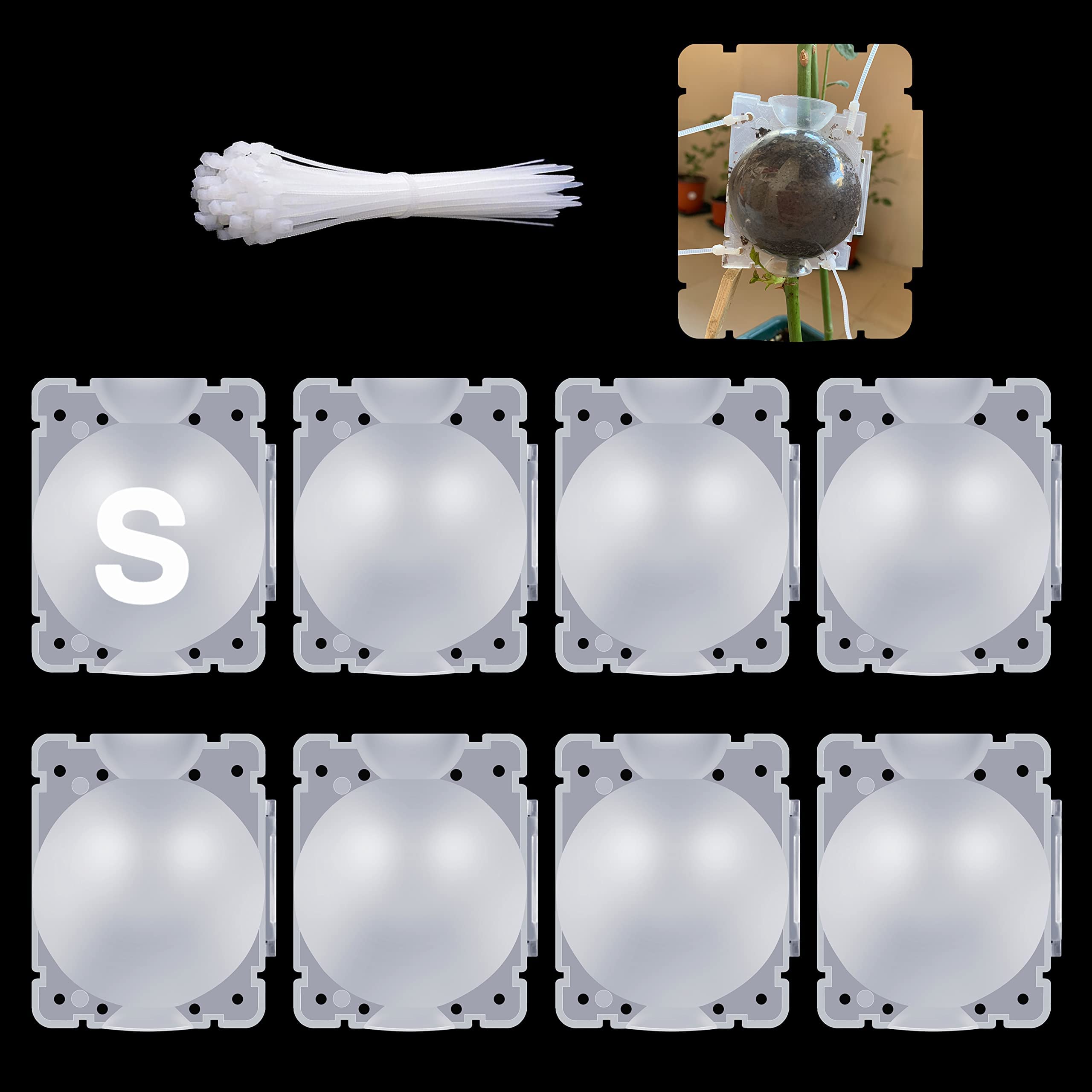 8 Pcs Air Layering Pods - Transparent Plant Rooting Grow Propagation Balls for Grafting & Cutting | Rooting Device for Indoor/Outdoor Plants, Gardening & Hydroponics