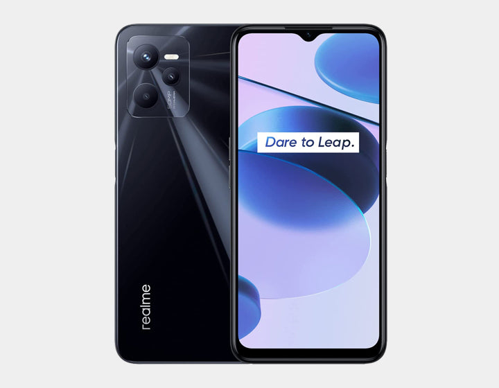 Realme C35 4G Smartphone - 128GB ROM 4GB RAM Dual SIM GSM Unlocked (Glowing Black) - Perfect for Travel, Work & Entertainment