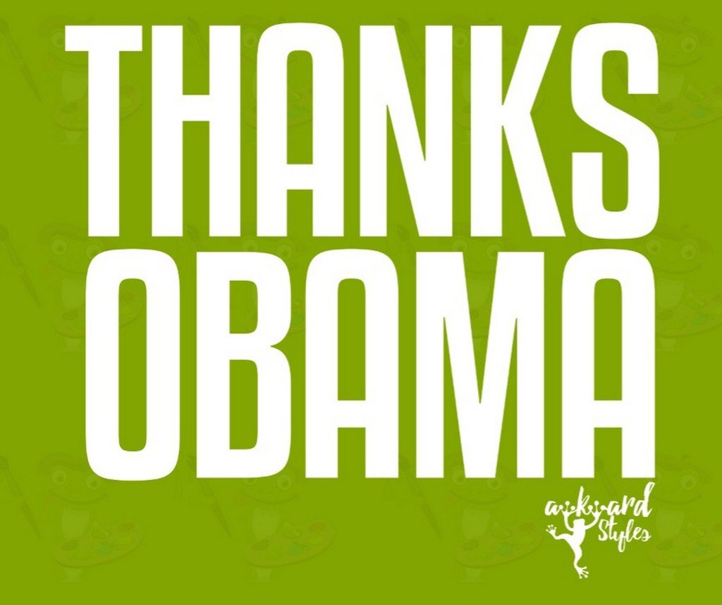 Awkwardstyles Women's Thanks Obama T-Shirt - Funny Political Graphic Tee White - Casual Wear for Women - Perfect for Political Events, Protests & Everyday Outfits