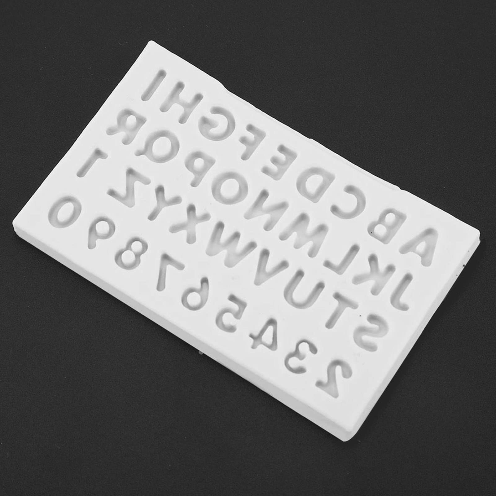 Premium Silicone Letter Molds for Candy, Cake, Fondant & Chocolate Decorating – Gray | DIY Baking Tools for Parties, Weddings & Holidays