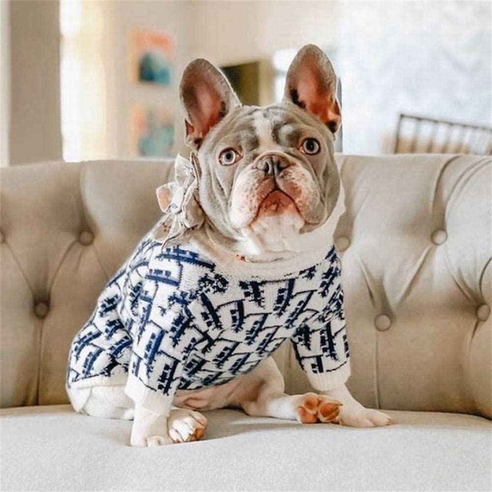 HUANSUN Soft & Comfortable Dog Sweater for Autumn & Winter - Warm Pet Clothes for Small Medium Large Dogs - Cozy Knit Fabric - Perfect for Indoor & Outdoor Walks, Holiday Photos (White, XL)