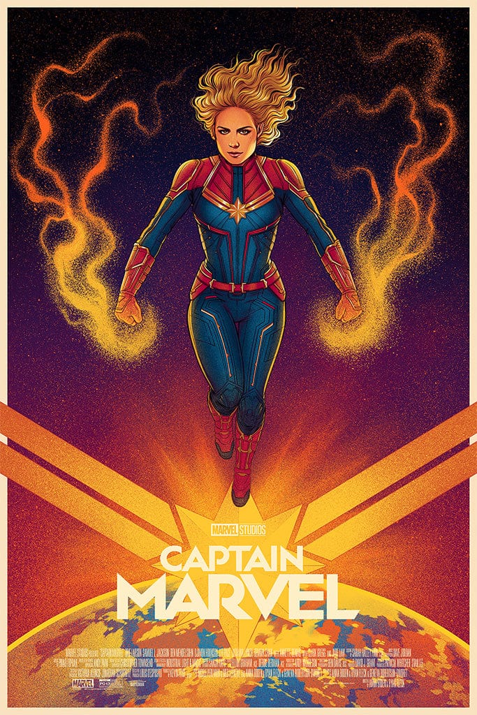 Captain Marvel Movie Poster - Official Marvel Avengers Wall Art for Home, Office & Gamer Room Decor