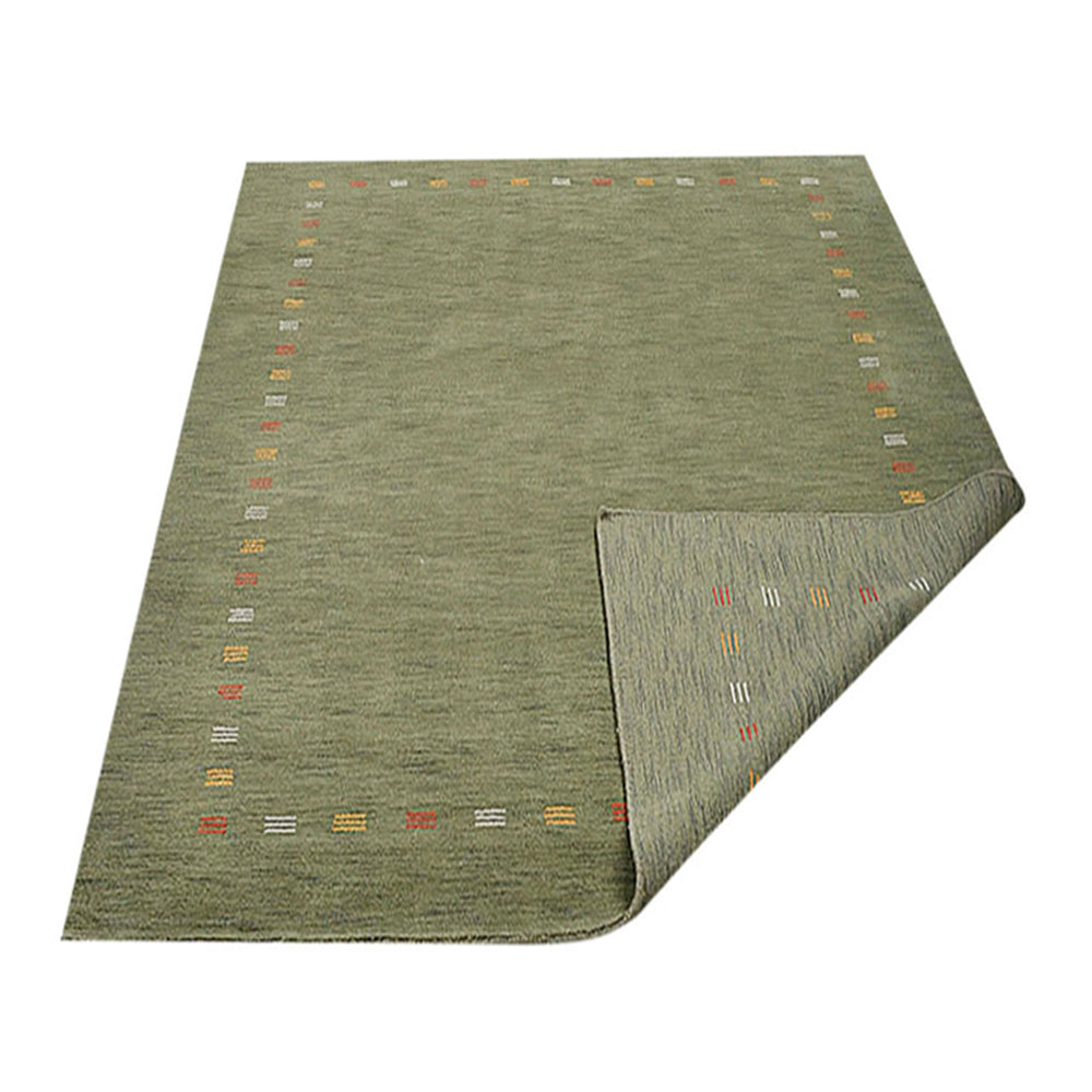 Handmade Wool Area Rug - Premium Hand-Knotted Non-Slip Living Room Carpet for Home Decor, Bedroom, Office (5x8 ft, Beige) | Soft & Durable Floor Mat for Cozy Interior Design