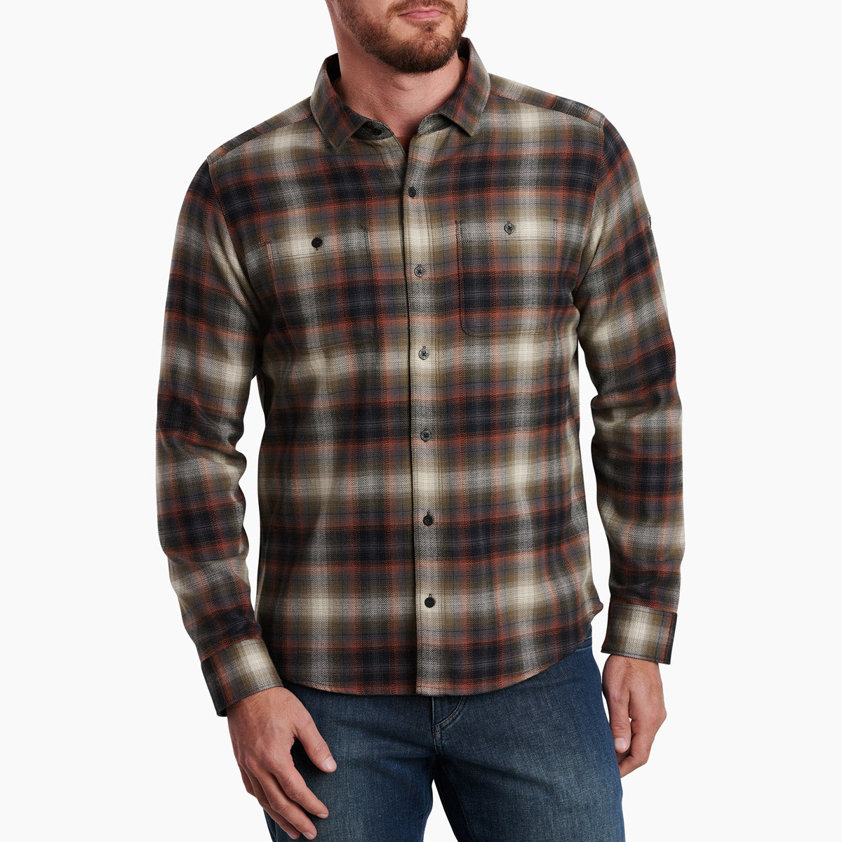 Men's Flannel Long Sleeve Shirt - Soft Plaid Button Down for Casual Wear & Outdoor Activities