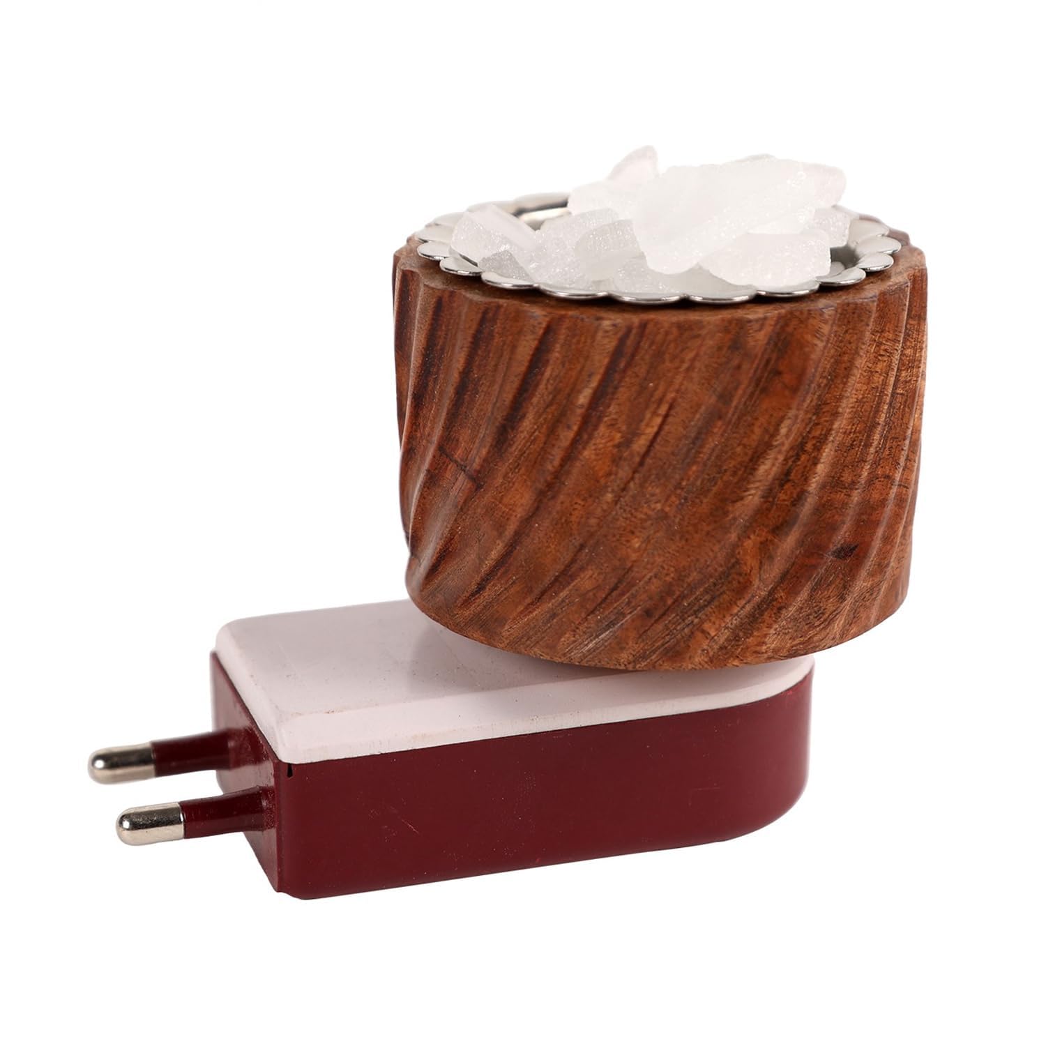 Premium Wooden Kapur Dani Bhimseni/Kapoor Diffuser - Natural Essential Oil & Bakhoor Burner with Camphor for Aromatherapy, Home Fragrance & Spiritual Relaxation | Perfect for Meditation, Yoga & Stress Relief