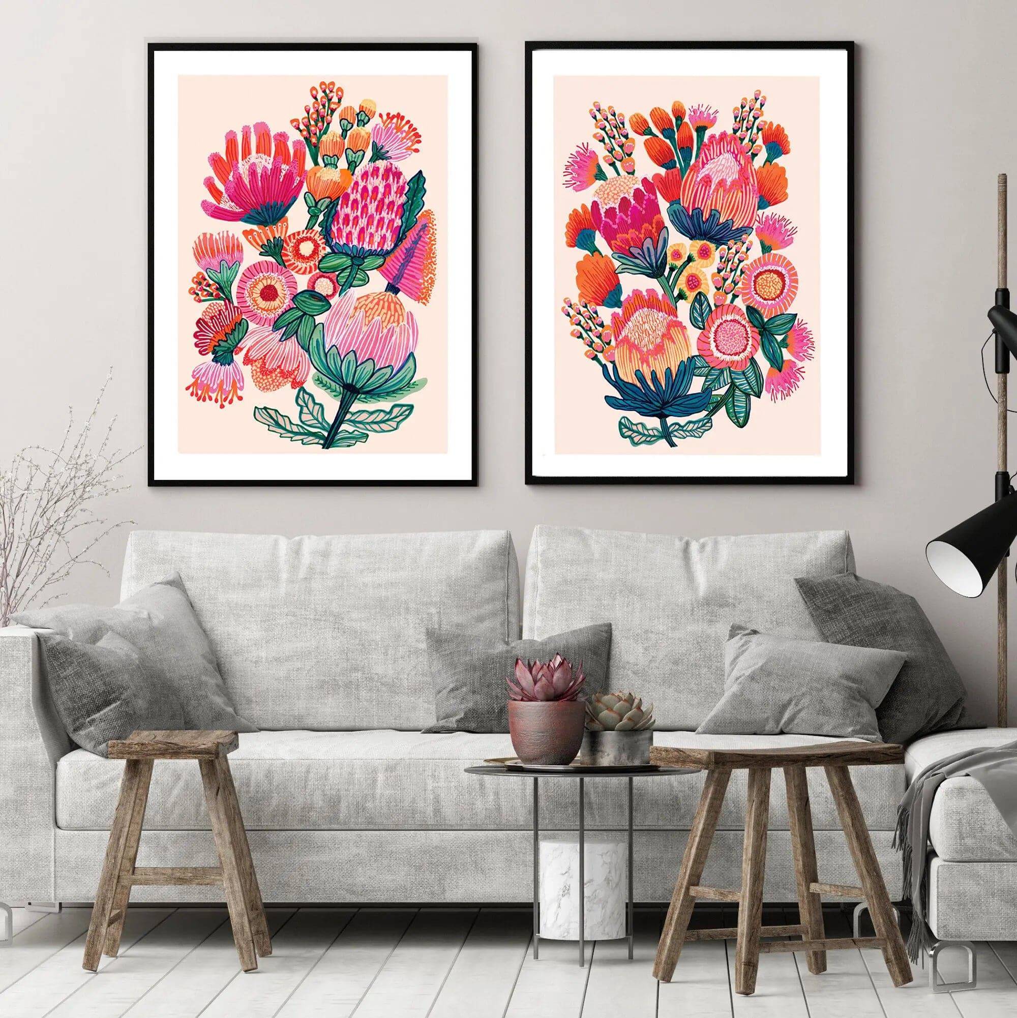 Australian Flowers Wall Art Prints - Stunning Floral Canvas Decor for Living Room, Bedroom & Office - Perfect for Home Decor & Gifts