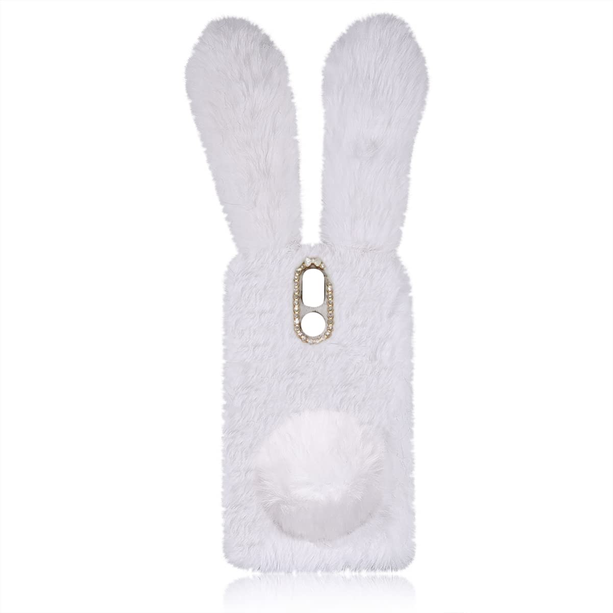 Soft Fluffy Bunny Plush Phone Case for K40 - Cute Furry Rabbit TPU Cover with Shockproof Protection | Perfect Gift for Girls, Teens & Women - Ideal for Daily Use, Travel & Selfies